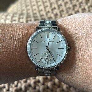 Michael Kors silver bling watch